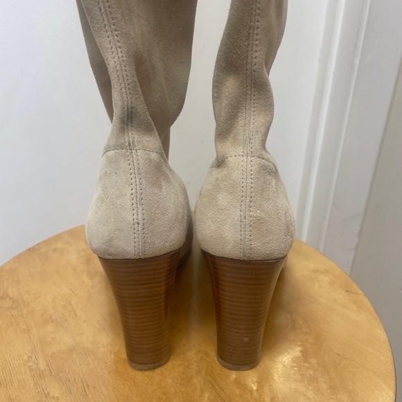 STUART WEITZMAN SUEDE THIGH HEELED BOOTS - Picture 11 of 14